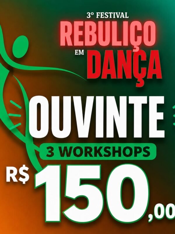 Ingresso Ouvinte para 3 Workshops